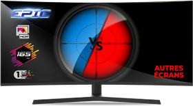 Ecran incurvé 34" Spirit of Gamer Epic WQHD 165Hz (Noir)