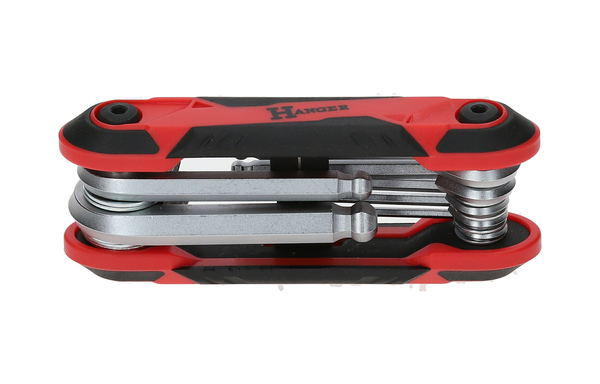 Jeu de 7 clés mâles 6 pans sur monture bi-matière - HANGER - 250115