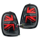FEUX ARRIERES NOIRS LED SEQUENTIELS UNION JACK MINI COOPER F55 F56 F57 (05637)