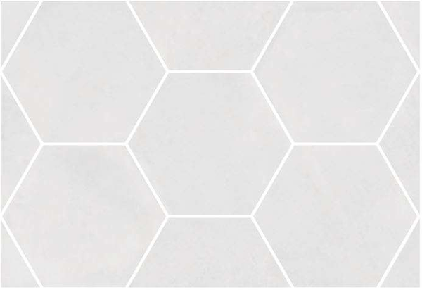 URBAN HEXA LIGHT- Carrelage 29,2x25,4 cm Hexagonal aspect Béton Blanc