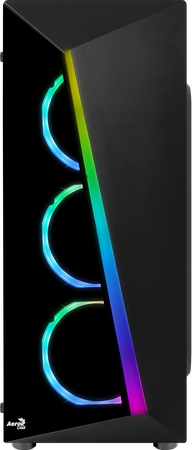 Boitier Moyen Tour ATX AeroCool Shard Tempered Glass ARGB avec panneau vitré (Noir)