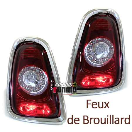 FEUX ROUGES LED RONDS CELIS POUR MINI COOPER R56 R57 2010-2015 LOOK F56 F57 (05426)