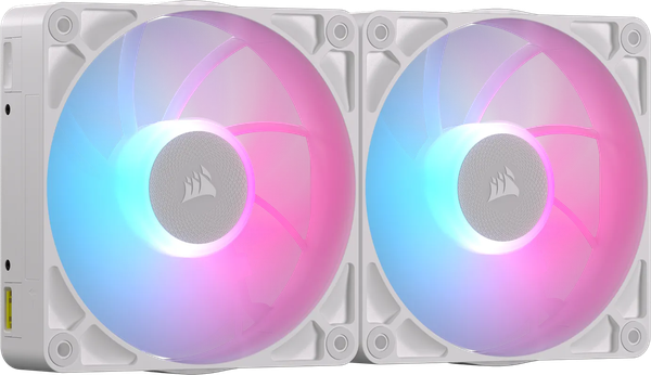 Lot de 2 Ventilateurs de boitier Corsair iCue Link RX Max RGB - 14cm (Blanc)