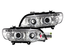 PHARES FEUX AVANTS ANNEAUX ANGEL EYES CHROME BMW X5 E53 1999-2003 PHASE 1 (12083)