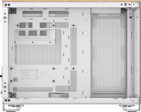 Boitier Mini Tour Micro ATX Corsair 2500X avec panneaux vitrés (Blanc/Marron)