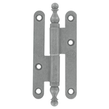 Paumelle à vase rustique 140x60mm gauche acier poli - BROS - 16ARG1461