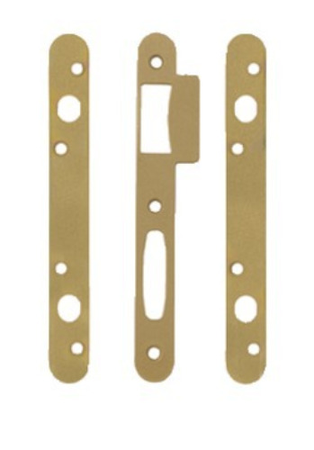 Jeu de gâche réversible pour serrure TRILOCK plates 5900 bout rond A2P* - VACHETTE - 16633000