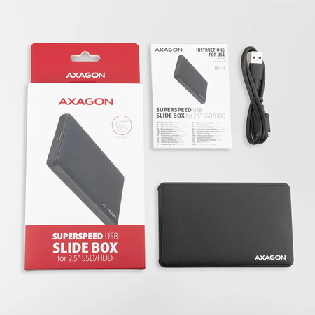 Boitier externe USB 3.2 Axagon EE25-SL - S-ATA 2,5" (Noir)