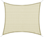 Voile d'ombrage carré 3 x 3 m crème