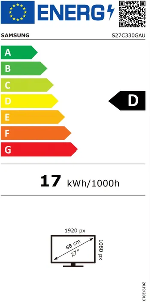 Ecran 27" Samsung S33GC Full HD (Noir)