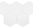 COIMBRA WHITE 30631- Carrelage 17,5x20 cm hexagonal uni aspect carreaux de ciment blanc