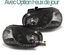 PHARES FEUX AVANTS DE JOUR LED DIURNES DRL DEVIL EYES NOIRS VOLKSWAGEN VW GOLF 4 (03394)