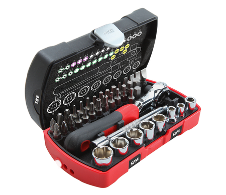 Coffret pocket serrage-vissage 40 outils 1/4'' - SAM OUTILLAGE - 73-R40