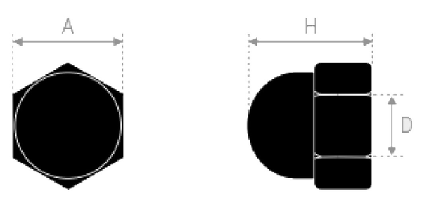 Écrous borgne zingué classe 6.8 M5 boite de 200 - Ultima - AFB15875