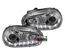 PHARES AVANTS FEUX DEVIL EYES LED CHROME VOLKSWAGEN VW GOLF 4 (13781)