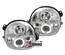 PHARES CHROME FEUX ANNEAUX LED ANGEL EYES RENAULT TWINGO 1 1992-2007 (11132)