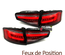 FEUX ROUGES A LED SEQUENTIELS DYNAMIQUES AUDI A4 B8 BERLINE PH2 A LED DE SERIE (05470)