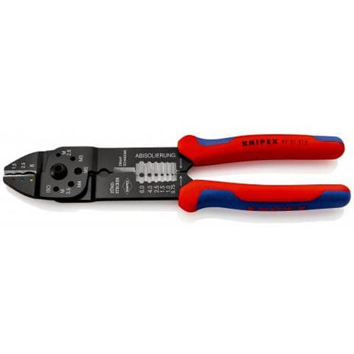 Pince à sertir laquée noire 0,5 à 6mm² - KNIPEX - 97 21 215