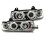 PHARES FEUX CHROME ANNEAUX CCFL ANGEL EYES BMW SERIE 3 E36 BERLINE TOURING (00505)