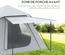 Tente de camping automatique pop up 2-3 pers. gris clair