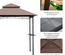 Pavillon abri tonnelle de jardin pour barbecue chocolat