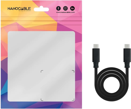 Câble Nanocable USB-C 3.2 M/M 3m 100W (Noir)