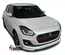 GRILLE DE CALANDRE NOIRE AVEC CHROME ET BANDE ROUGE PACK SPORT POUR SUZUKI SWIFT 3 (04912)