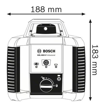 Laser rotatif GRL 400 H + trépied + accessoires + coffret standard - BOSCH - 06159940JY