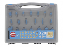 Coffret de 20 mèches de défonceuse DEF.428.20 - LEMAN - 428.700.20
