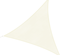 Voile d'ombrage triangulaire 4 x 4 x 4 m crème