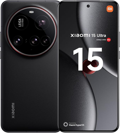 Xiaomi 15 Ultra Smartphone 16+512GB Noir - Téléobjectif Leica 200MP - Version Française