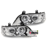 PHARES FEUX AVANTS ANNEAUX ANGEL EYES LED CHROM BMW Z3 PHASE 1 et 2 (12844)