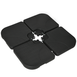 Pied de parasol lot de 4 dalles pour parasol à lester HDPE noir