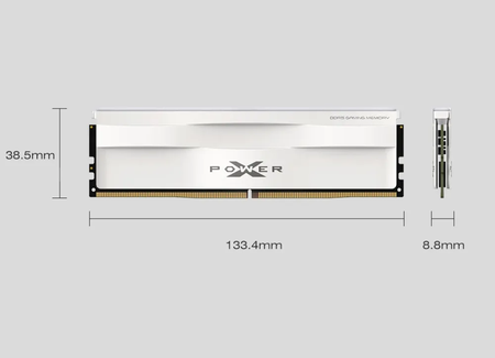 Kit Barrettes mémoire 32Go (2x16Go) DIMM DDR5 Silicon Power XPower Zenith 6000Mhz (Blanc)