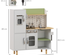 Cuisine pour enfant jeu d'imitation nombreux accessoires rangements blanc bois vert