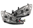 PHARES AVANTS CHROME FEUX ANGEL EYES LED PEUGEOT 307 PHASE 1 2001-2005 (05507)