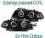 2 PHARES FEUX NOIRS ANGEL EYES ANNEAUX LED CCFL BMW SERIE 3 E46 5 PORTES 1998-2001 (00502)