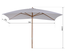 Parasol droit rectangulaire grande taille dim. 3L x 2l x 2,5H m
