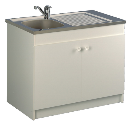 Meuble sous évier LEADER hydrofuge 800x600cm 2 portes - AQUARINE - 200103