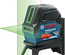 Laser points et lignes GCL 2-15 G Professional + 3 piles 1,5V + coffret - BOSCH - 0601066J00
