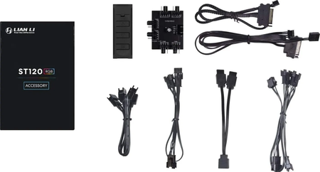 Lot de 3 Ventilateurs de boitier Lian Li ST RGB - 12cm (Noir)