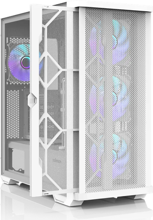 Boitier Moyen Tour E-ATX Zalman Z10 Duo avec panneaux vitrés (Blanc)