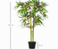Bambou artificiel hauteur 1,2 m 552 feuilles & lichen denses réalistes pot inclus noir