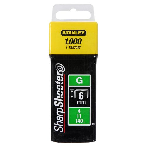 Agrafes 6 mm type G boîte de 5000 - STANLEY - 1-TRA704-5T
