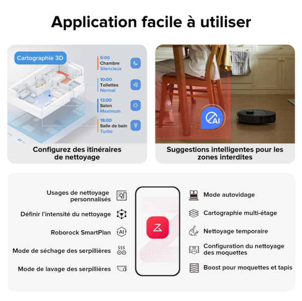 Roborock Qrevo S aspirateur robot laveur Set avec station multifonction