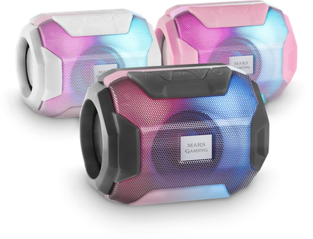 Enceintes Bluetooth Mars Gaming MSBAX RGB (Blanc)