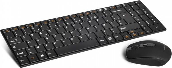 Pack 2en1 (Clavier/Souris) sans fil Advance Slim Compact (Noir)
