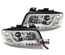 FEUX PHARES AVANTS CHROME TUBE LED LIGHT BAR AUDI A6 C5 / 4B de 1997 à 2001 (02732)