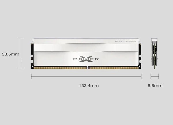 Kit Barrettes mémoire 32Go (2x16Go) DIMM DDR5 Silicon Power XPower Zenith 6000Mhz (Blanc)