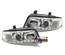 FEUX PHARES AVANTS CHROME DEVIL EYES LED AUDI A4 B5 PHASE 2 (02821)